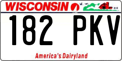 WI license plate 182PKV