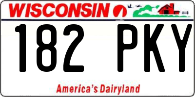 WI license plate 182PKY