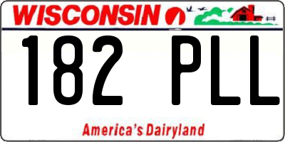 WI license plate 182PLL