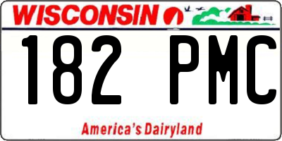 WI license plate 182PMC