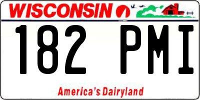 WI license plate 182PMI