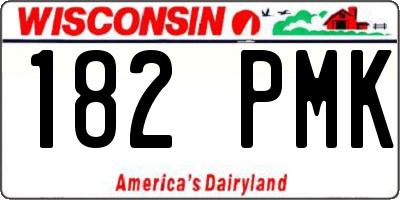 WI license plate 182PMK
