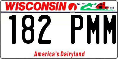 WI license plate 182PMM