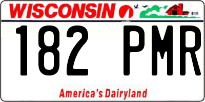 WI license plate 182PMR