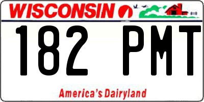 WI license plate 182PMT