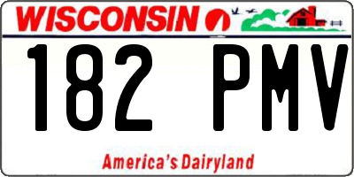 WI license plate 182PMV