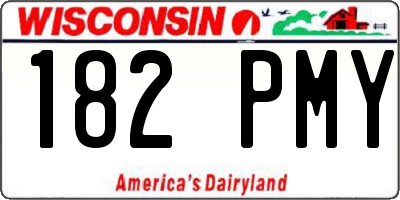 WI license plate 182PMY
