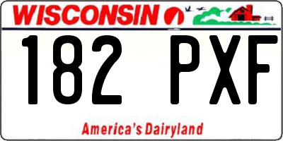 WI license plate 182PXF