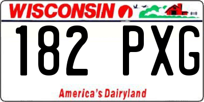 WI license plate 182PXG