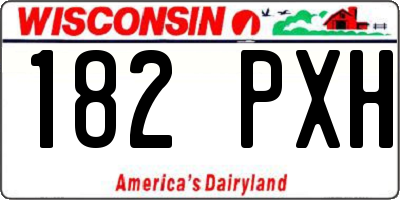 WI license plate 182PXH