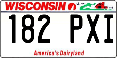 WI license plate 182PXI