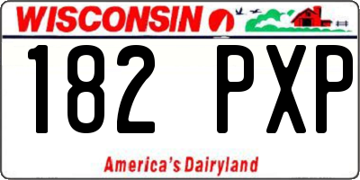 WI license plate 182PXP