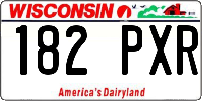 WI license plate 182PXR
