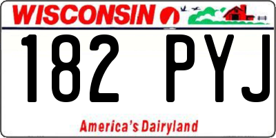 WI license plate 182PYJ