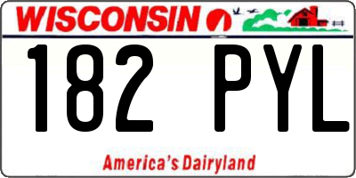 WI license plate 182PYL