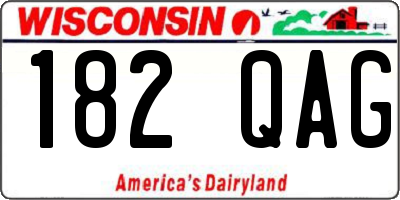 WI license plate 182QAG
