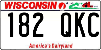 WI license plate 182QKC