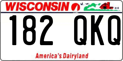 WI license plate 182QKQ