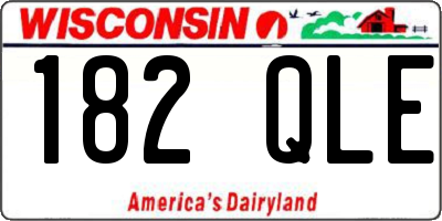 WI license plate 182QLE