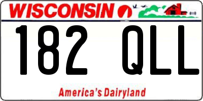 WI license plate 182QLL