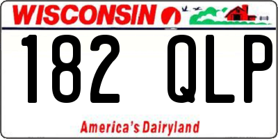 WI license plate 182QLP
