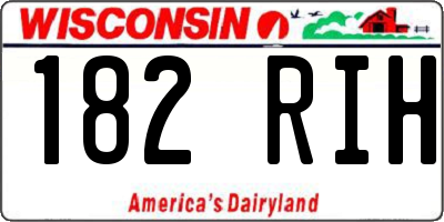 WI license plate 182RIH