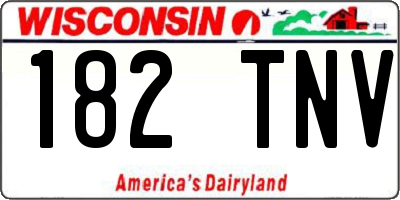 WI license plate 182TNV