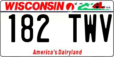 WI license plate 182TWV