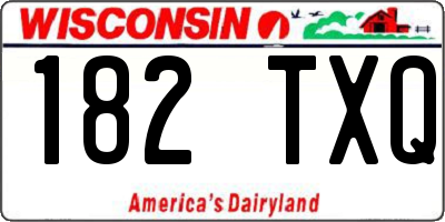 WI license plate 182TXQ