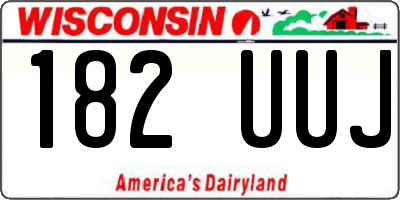 WI license plate 182UUJ