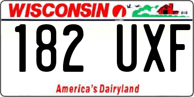 WI license plate 182UXF