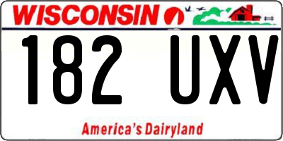 WI license plate 182UXV