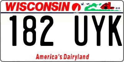 WI license plate 182UYK