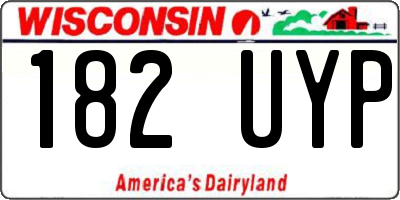 WI license plate 182UYP