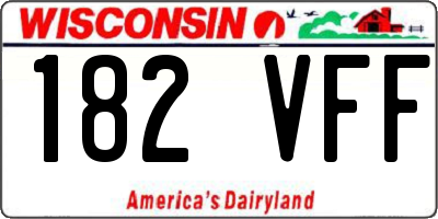 WI license plate 182VFF