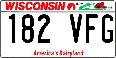 WI license plate 182VFG