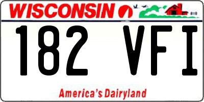 WI license plate 182VFI