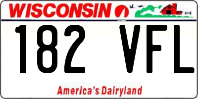 WI license plate 182VFL