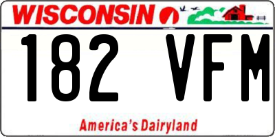 WI license plate 182VFM