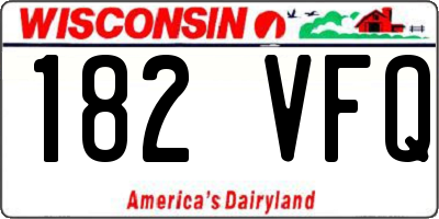 WI license plate 182VFQ