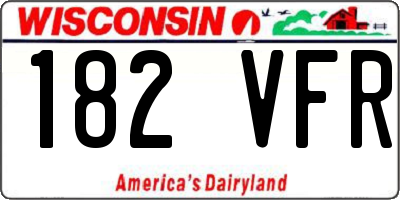 WI license plate 182VFR