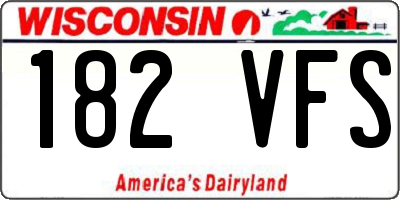 WI license plate 182VFS