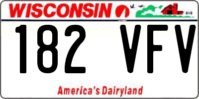 WI license plate 182VFV