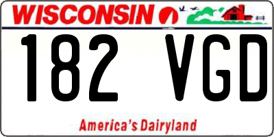 WI license plate 182VGD