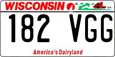 WI license plate 182VGG