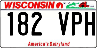 WI license plate 182VPH