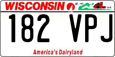 WI license plate 182VPJ