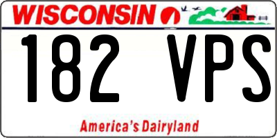 WI license plate 182VPS