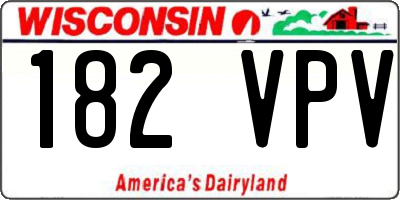 WI license plate 182VPV