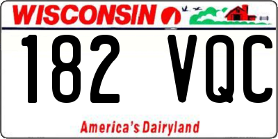 WI license plate 182VQC